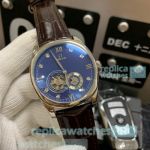 Clone Omega Flying Tourbillon Mens Watch SS Blue Dial